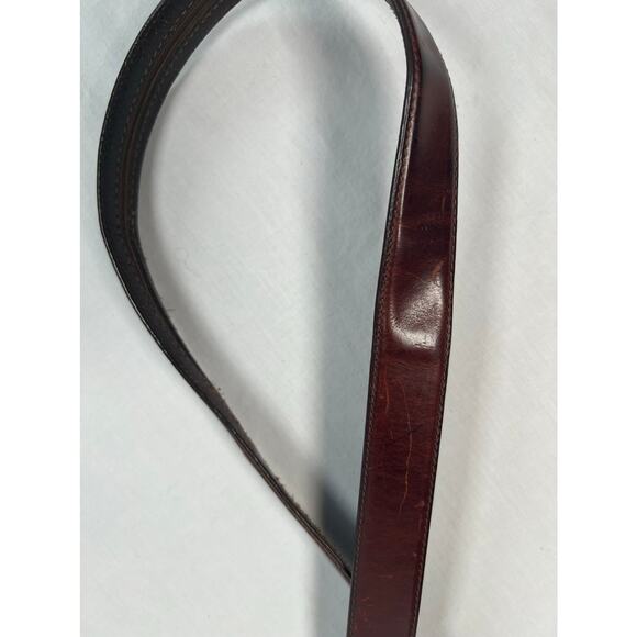 L.L. Bean Brown Leather Belt Hidden Zipper Pouch Mens Size‎ 40 - Picture 2 of 13